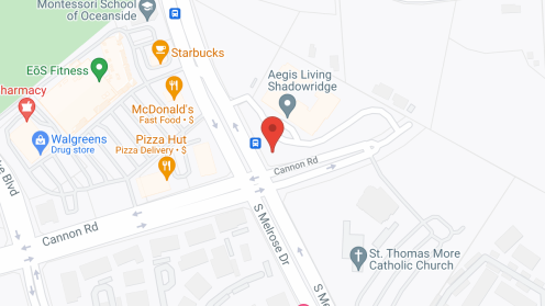 Map of the neighborhood around Aegis at Shadowridge