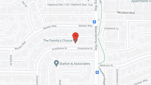 Map of the neighborhood around The Family's Choice
