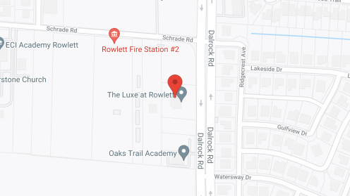 Map of the neighborhood around The Luxe at Rowlett