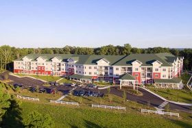 Colebrook Village at Hebron aerial view of community